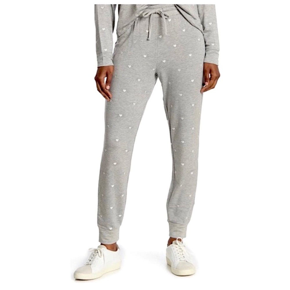 Splendid Embroidered ♡ Hearts Knit Joggers